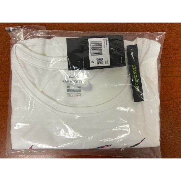 NIKE Dri-Fit Racerback Tank Women's Size XXL White w/ Swoosh w/ Stars & Stripes - Picture 1 of 1